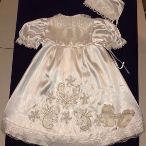 Anjorden Toddler Girl White Baptism & Formal dress